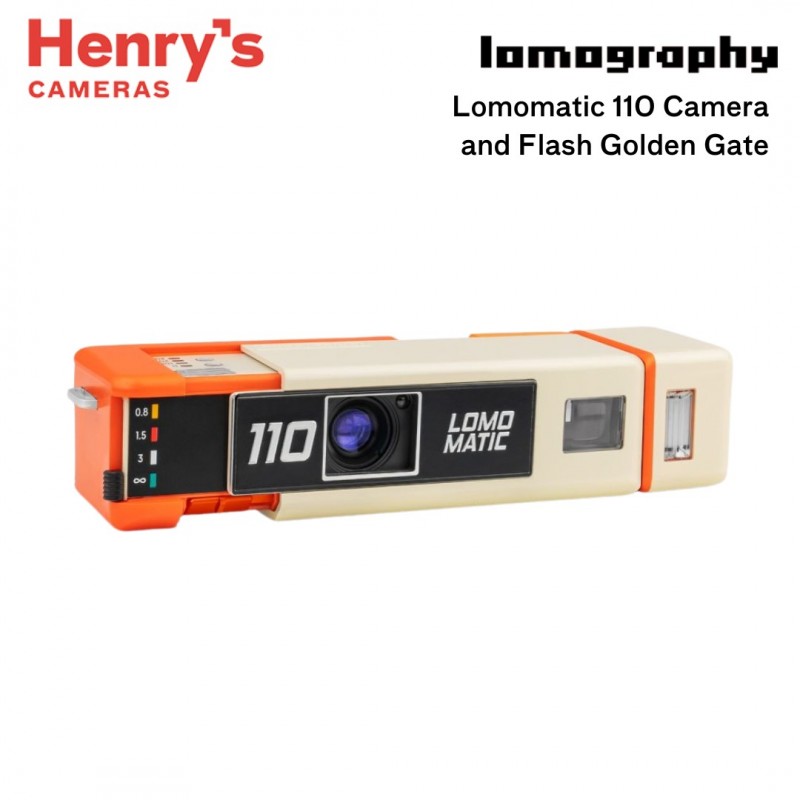 Lomography Lomomatic 110 Camera and Flash - Metal Edition